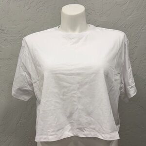 Good American White Cropped Tee 2XL | NWT | Premium Cotton Crop Top